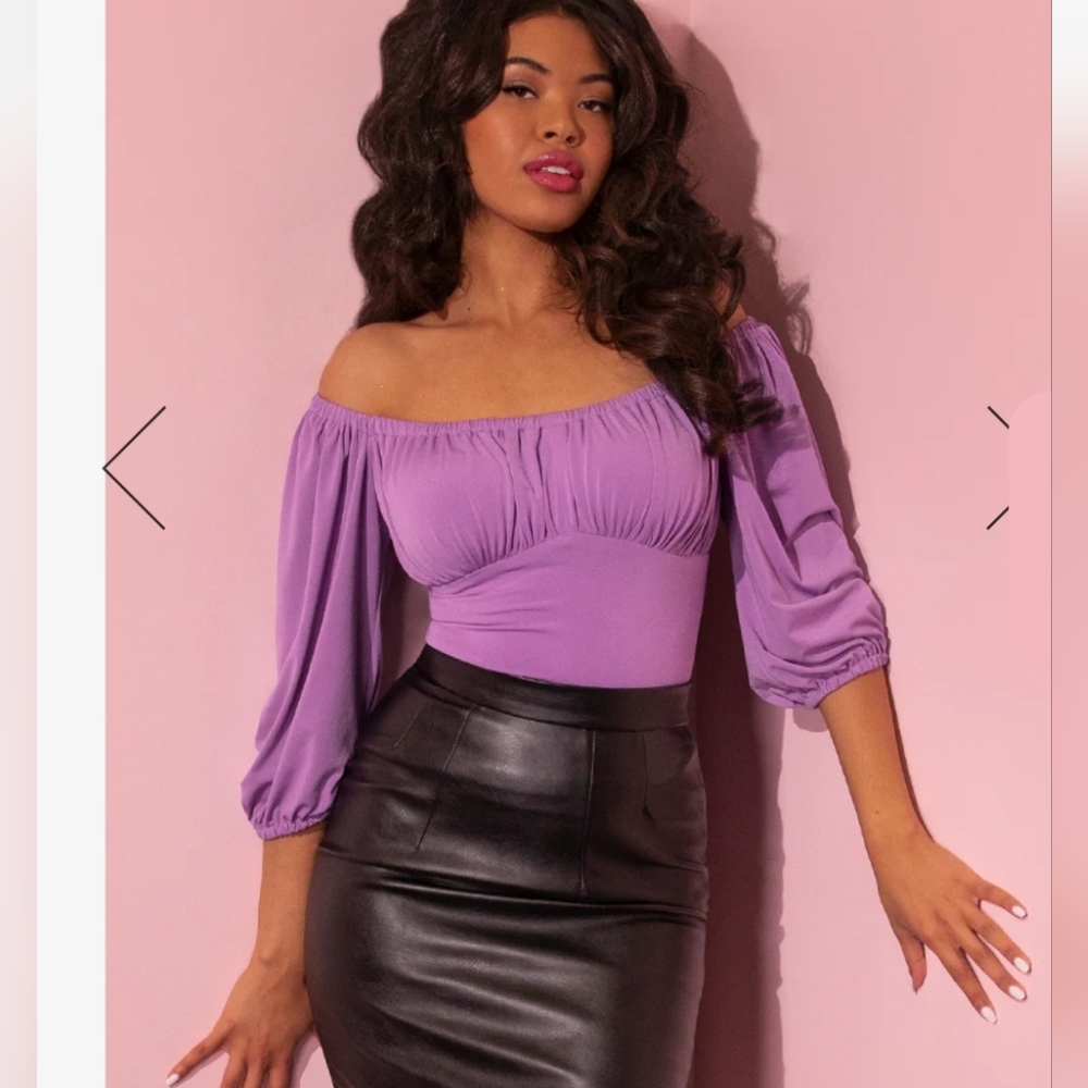 Vixen Off-Shoulder Purple Top